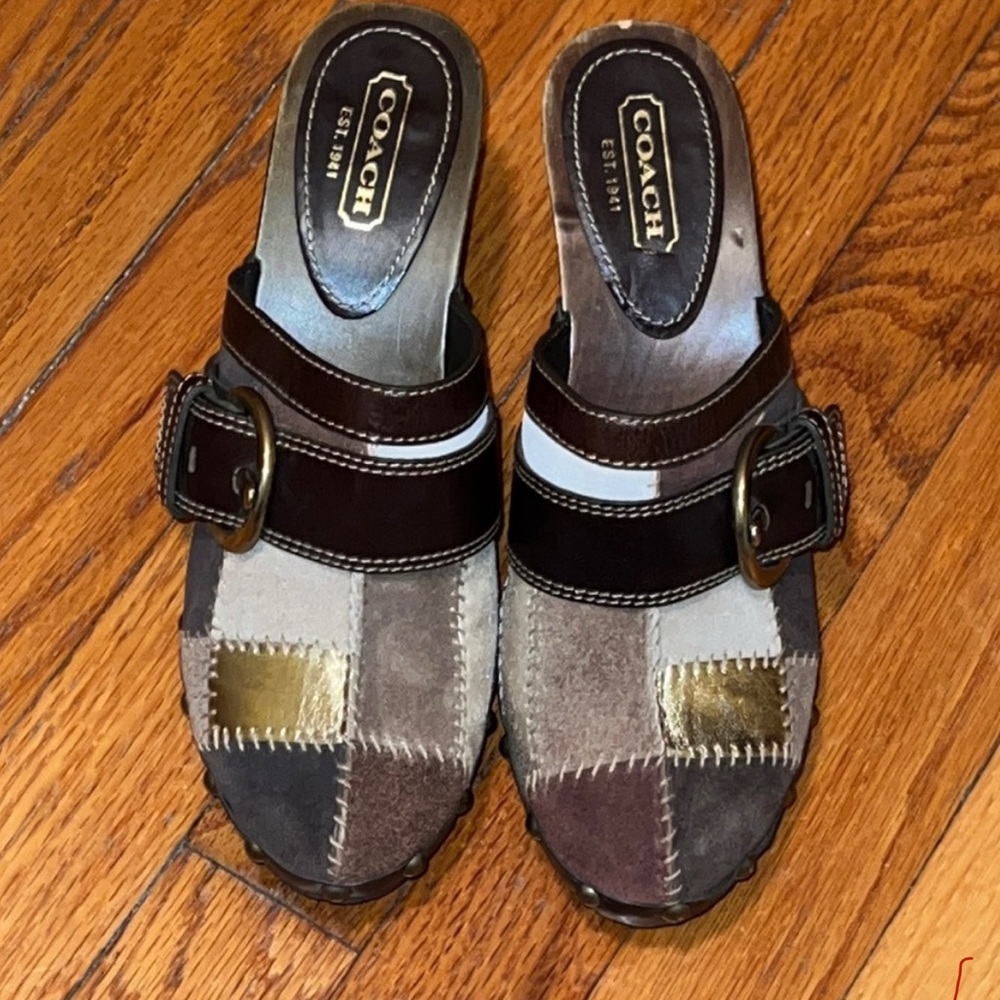 Coach Sebrina Patchwork Mules